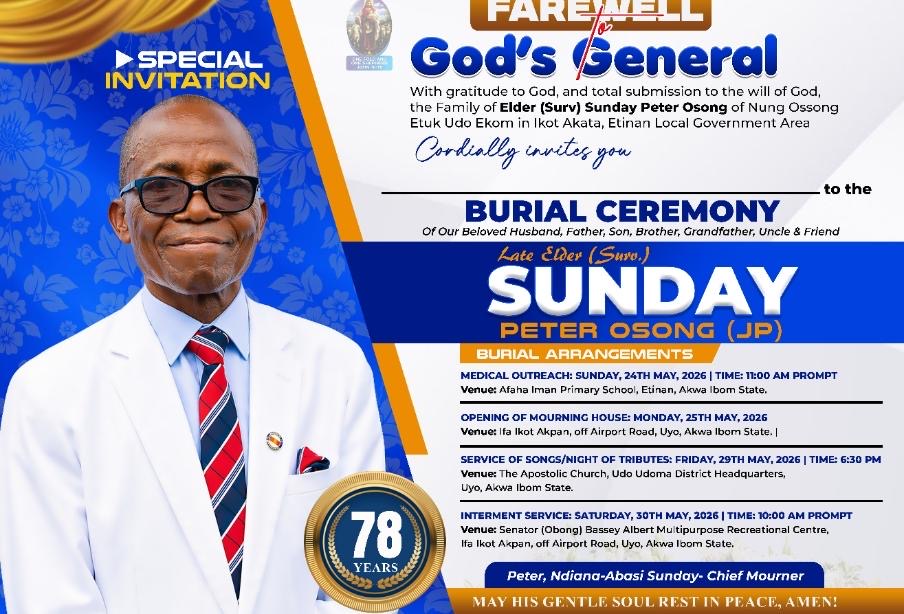 FUNERAL PROJECT OF LATE ELDER SUNDAY PETER OSONG.